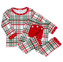 Load image into Gallery viewer, Christmas Plaid Buttflap PJs Unisex