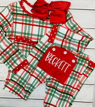 Load image into Gallery viewer, Christmas Plaid Buttflap PJs Unisex