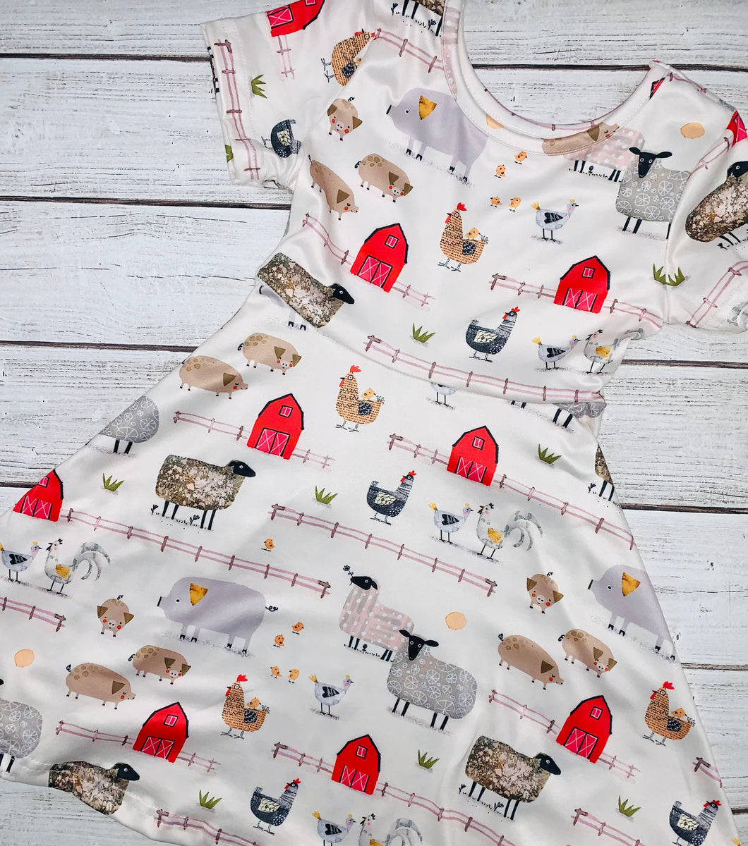 Barn & Farm Animals Twirl Dress