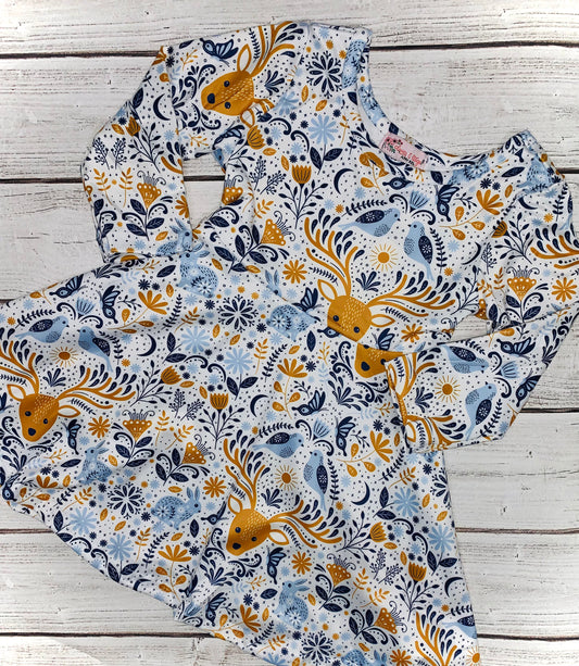 Paisley forest girls dress