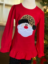 Load image into Gallery viewer, Leopard Santa Shirt