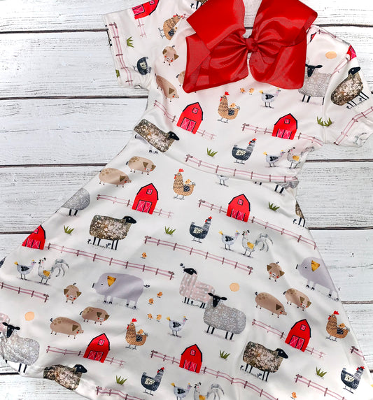 Barn & Farm Animals Twirl Dress