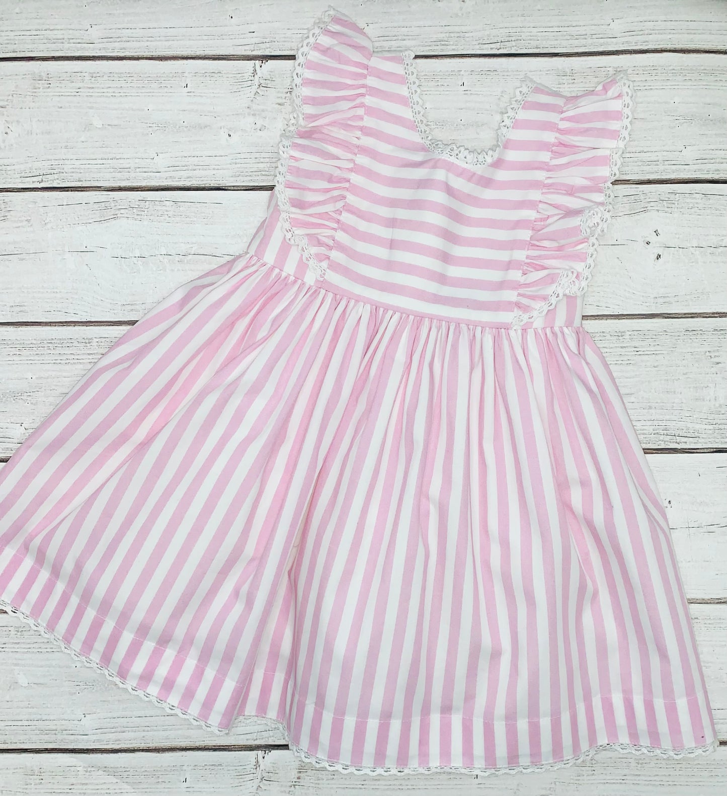 Pink Stripe Dress Cotton Kids