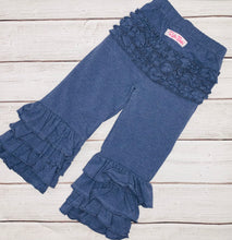 Load image into Gallery viewer, Denim cotton ruffle pants