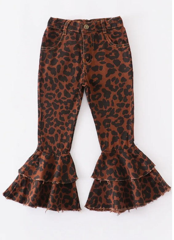 Leopard Double Bell Jeans