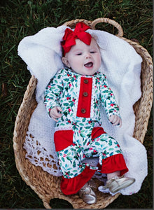 Mistletoe Ruffle Romper