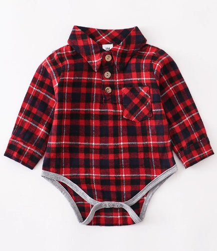 Red Blue Plaid Boy