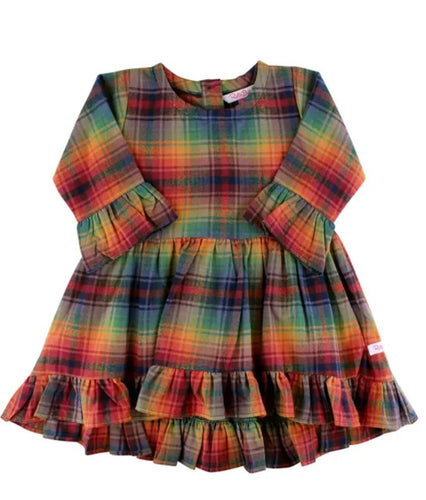Storybook Plaid Ruffle Tunic Dress