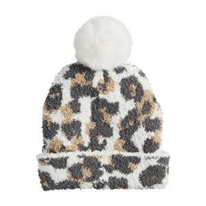 Leopard Chenille Infant Hat
